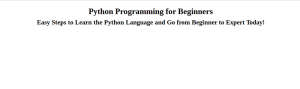 python programming for beginners (review)